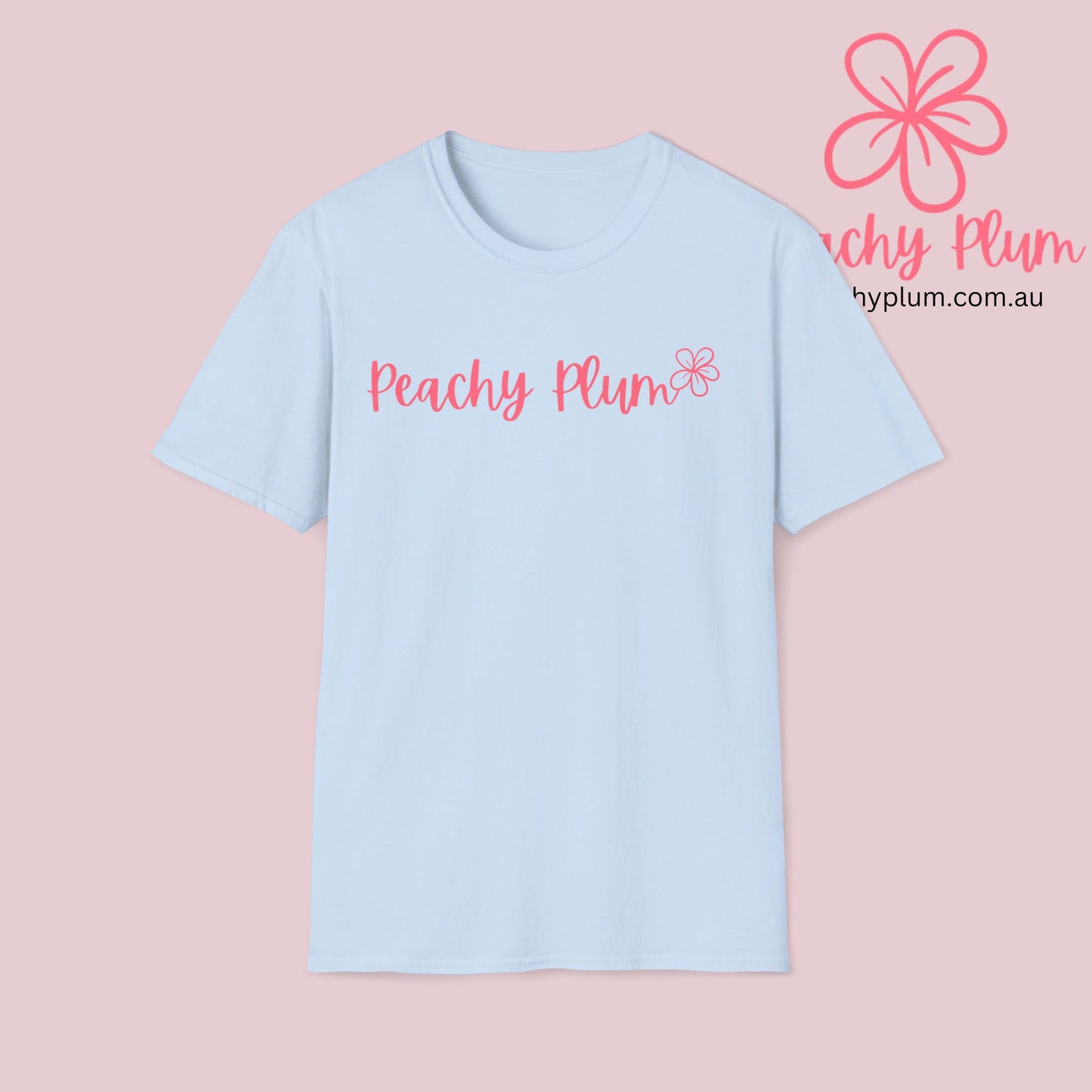 Peachy Plum Unisex Softstyle T-Shirt.