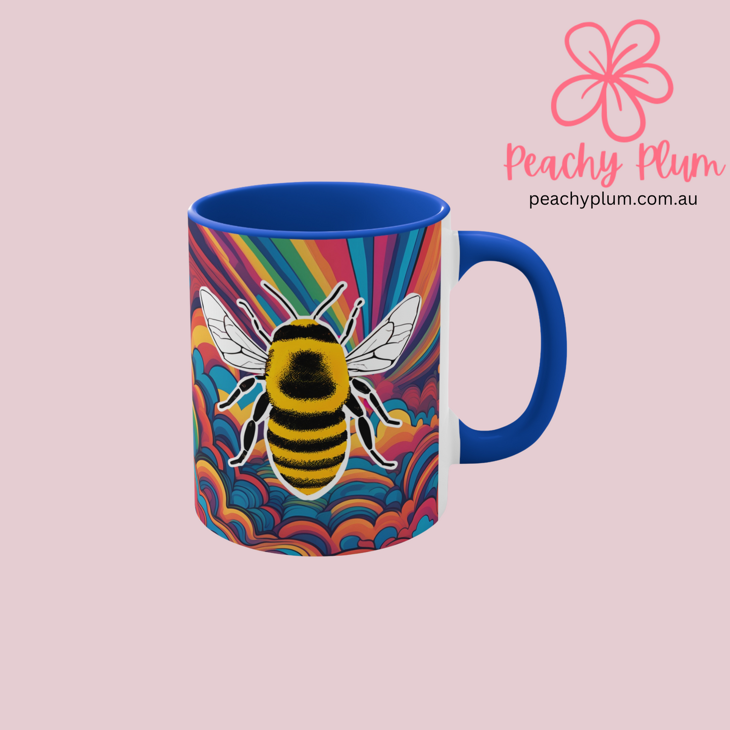 Psychedelic Bee Mug, 11oz