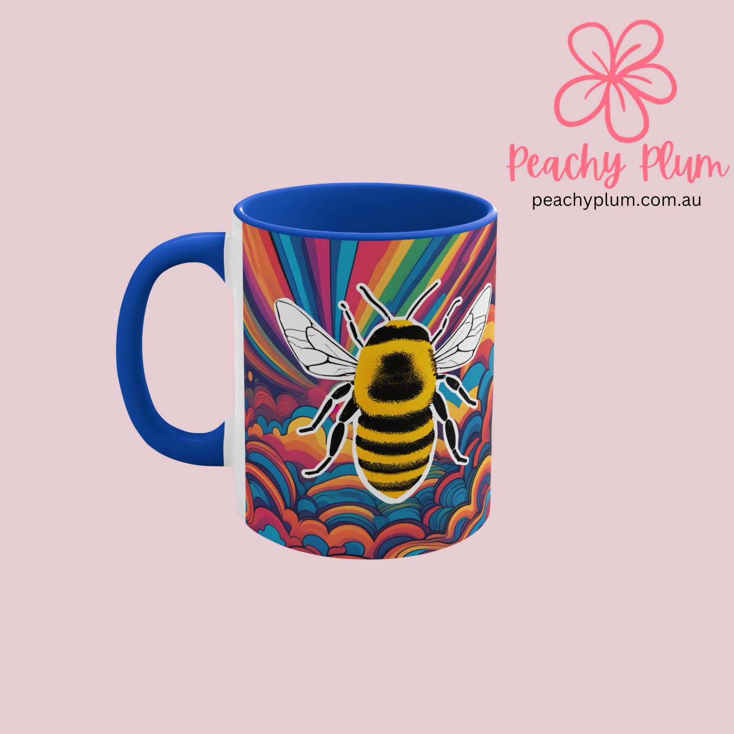 Psychedelic Bee Mug, 11oz