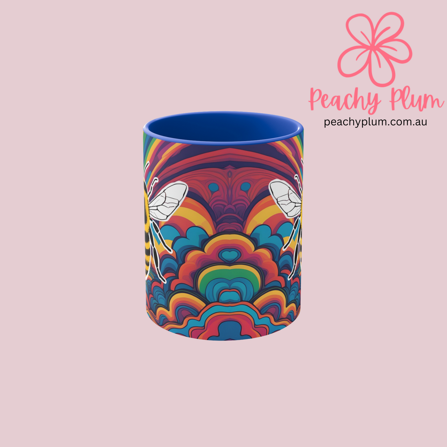 Psychedelic Bee Mug, 11oz